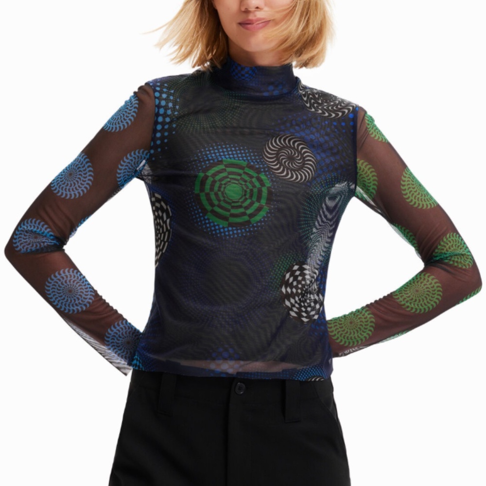 Desigual Tulle Circles Long-Sleeve - Picture 10 of 11